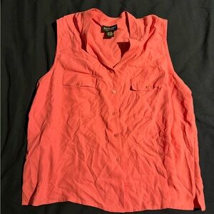 Bay Studio Vibrant Coral Sleeveless Blouse